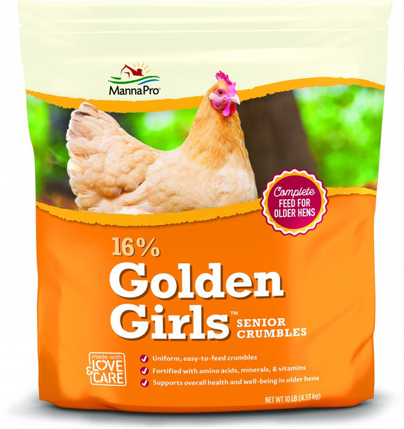 Manna Pro Adult Poultry Care Golden Girls Senior Crumbles (10 lbs)