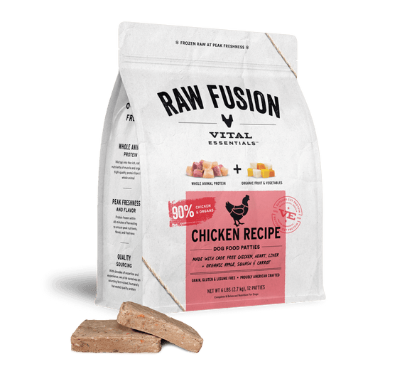 Vital Essentials Fusion Frozen Chicken Dinner Patties (6 lb)