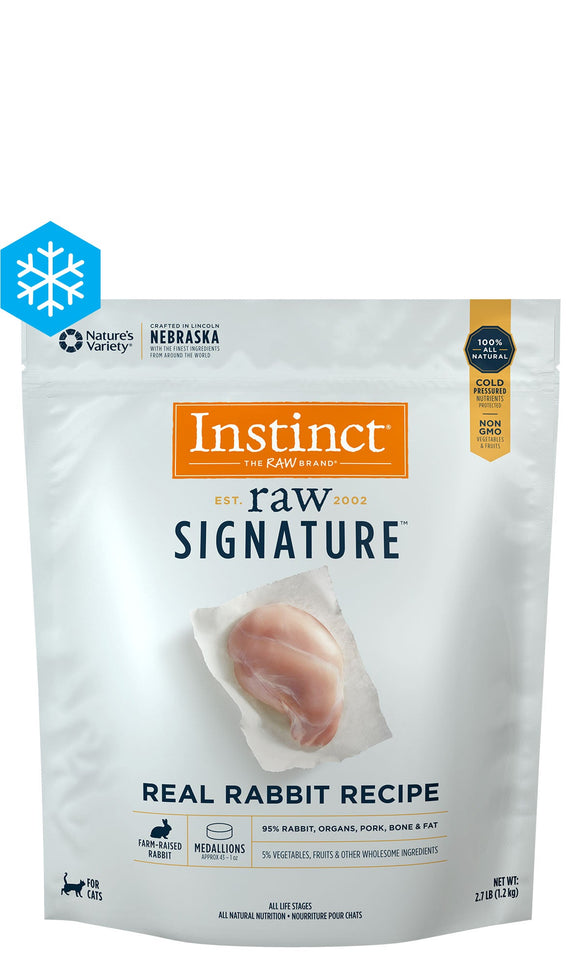 Instinct Raw Signature Frozen Medallions Real Rabbit Recipe (2.7 lb)