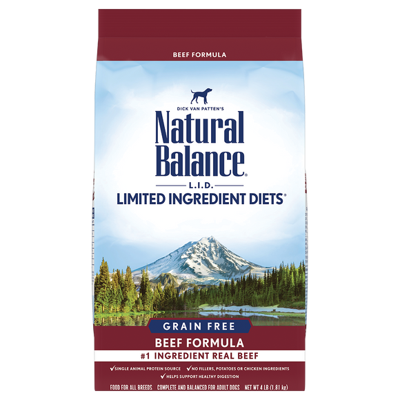 Natural Balance Grain Free Beef Dry Dog Formula (4 lb)