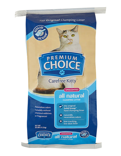 Premium Choice Unscented Solid Scoop Clumping Cat Litter (40-lb)