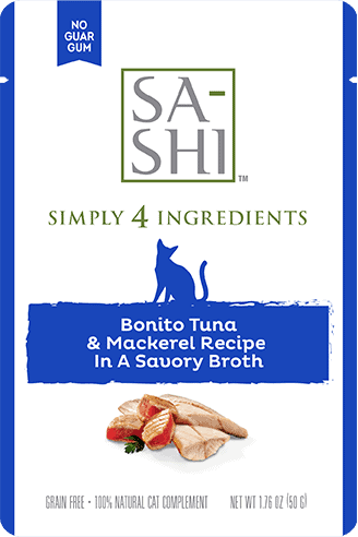 Rawz Sa-Shi Bonito Tuna & Mackerel Cat Food Recipe In Savory Broth (1.76 oz)