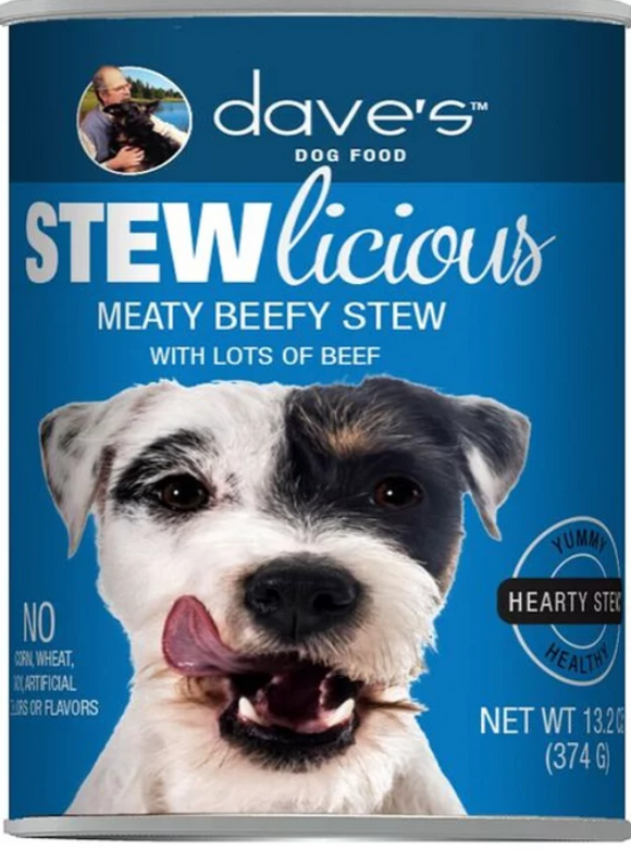 Dave's Stewlicious Meaty Beef Stew Canned Dog Food