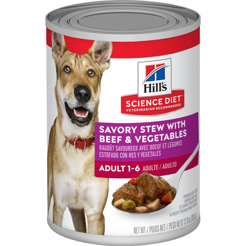 Hill's Science Diet Adult Savory Stew with Beef & Vegetables Dog Food (12.8 oz)