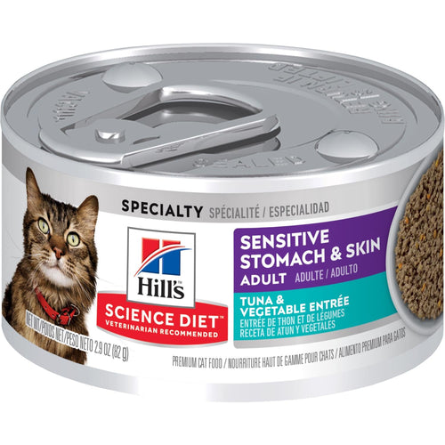 Hill's® Science Diet® Sensitive Stomach & Skin Tuna & Vegetable Entrée cat food (2.9 oz)
