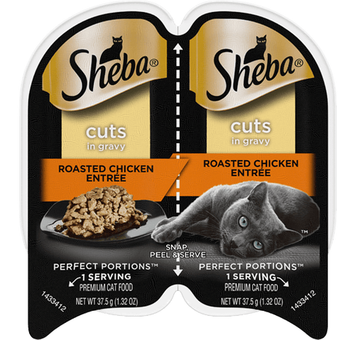 SHEBA® PERFECT PORTIONS™ Cuts in Gravy Roasted Chicken Entrée