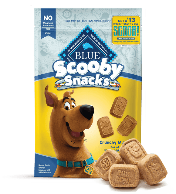BLUE Scooby Snacks™ CRUNCHY DOG BISCUITS Crunchy Munchies Baked with Bacon, Egg and Cheese (8 oz)