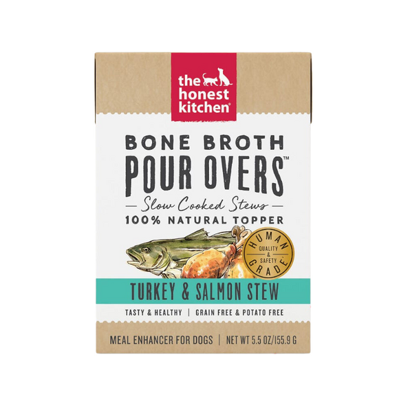 The Honest Kitchen Bone Broth Pour Overs - Turkey and Salmon Stew (5.5-oz, Single)