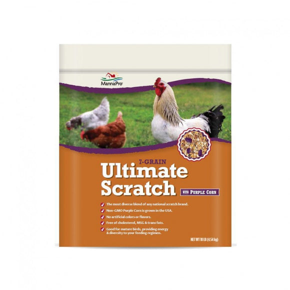 Manna Pro Adult Poultry Care 7-Grain Ultimate Chicken Scratch Feed with Purple Corn (10 lbs)