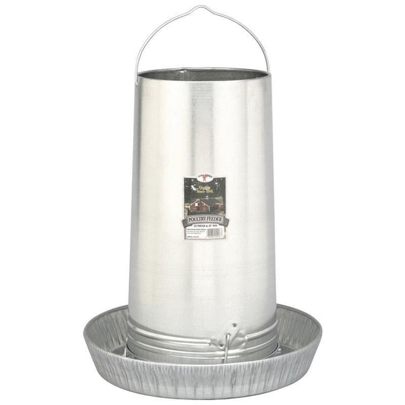 LITTLE GIANT HANGING POULTRY FEEDER W/PAN GALV (40 LB)