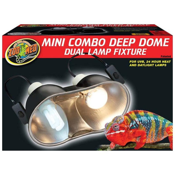 MINI COMBO DEEP DOME DUAL LAMP FIXTURE (5.5 INX2-100 WT)