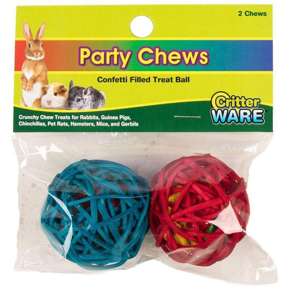 CRITTER PARTY CHEW BALLS (2 PIECE, RED)