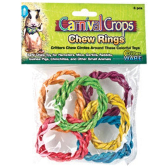 CHEW RINGS SMALL ANIMAL TOY (6 PIECE, MULTI COLORED)