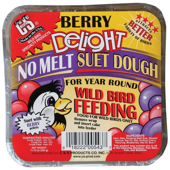 C&S Berry Delight No Melt Suet Dough (11.75 oz Single)