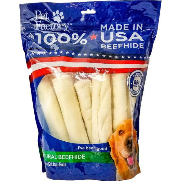 Pet Factory USA Beefhide Rolls Value Pack (5 inch/18 pack)