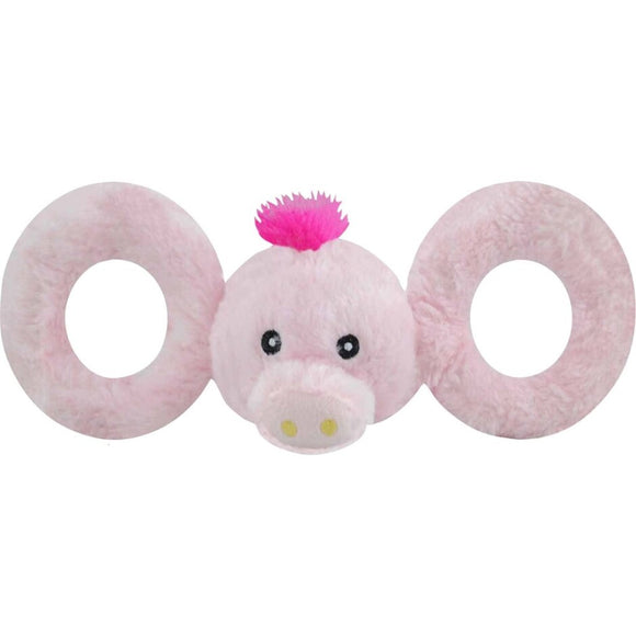 JOLLY PETS TUG-A-MALS PIG (XL-6 IN, PINK)