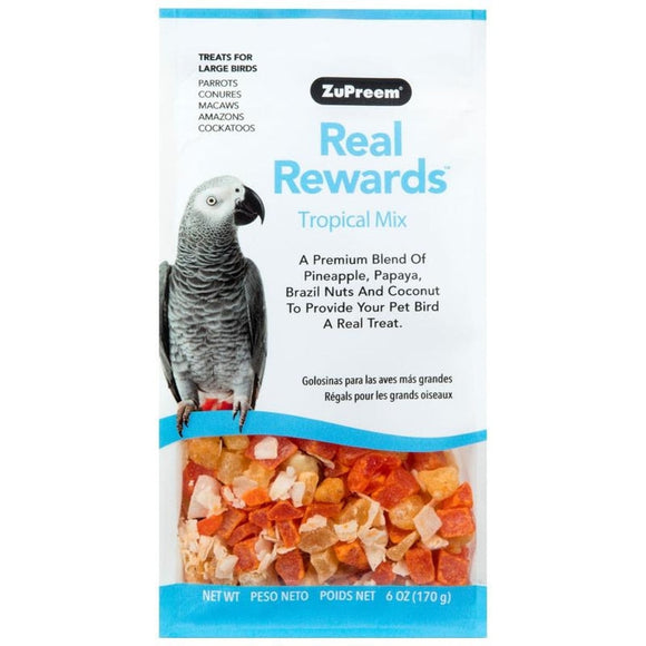 REAL REWARDS TROPICAL MIX LARGE BIRD TREATS (6 OZ)