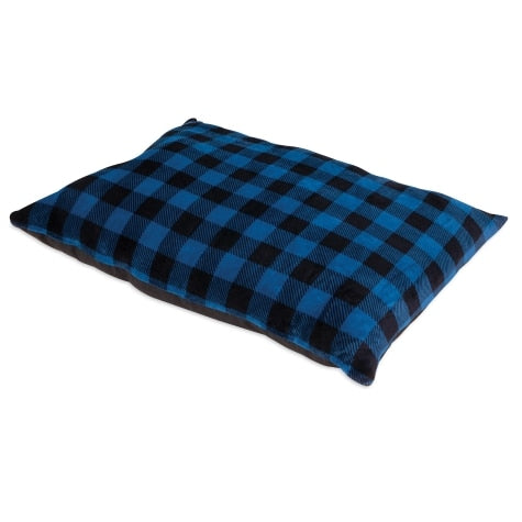 Petmate Aspen Pet Buffalo Plaid Pillow Bed (Blue Plaid)