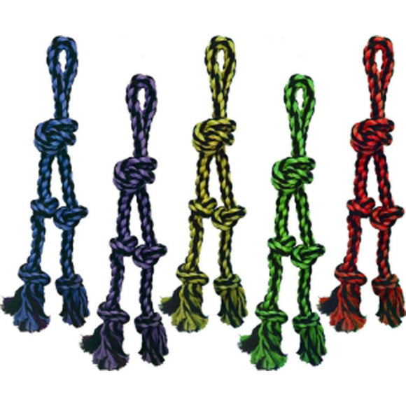 MULTIPET NUTS FOR KNOTS ROPE TUG W/2 DANGLERS (20 IN)