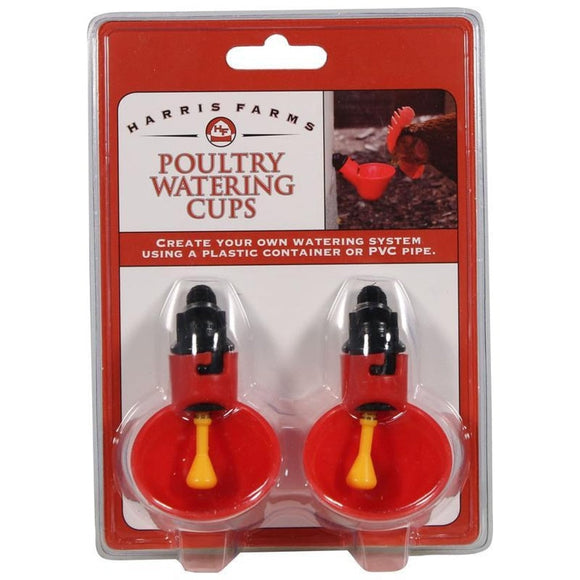 FREE RANGE POULTRY DRINKER CUPS (2 PACK, RED)
