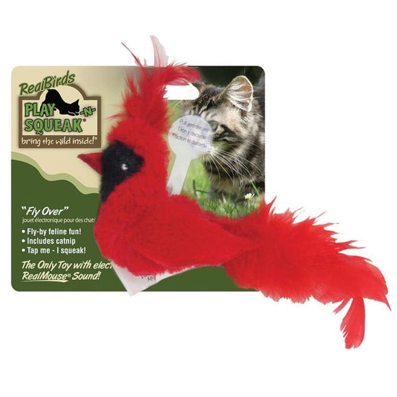 PLAY-N-SQUEAK REALBIRDS FLY OVER (RED)