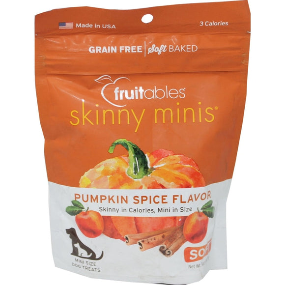 FRUITABLES SKINNY MINIS GRAIN FREE SOFT CHEW (Pumpkin Spice 5 oz)