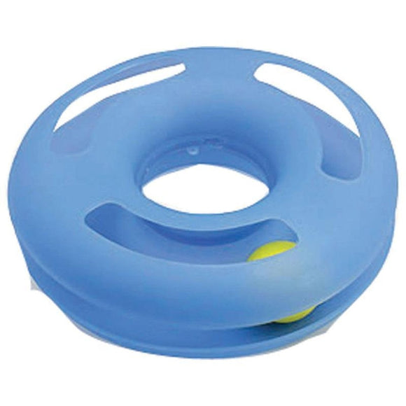 CRAZY CIRCLE CAT TOY (SMALL, LIGHT BLUE)