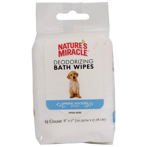 NATURE'S MIRACLE DEODORIZING BATH WIPES (100 CT HONEY SAGE)