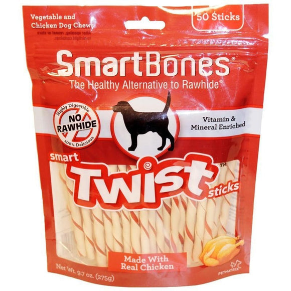 SmartBones Chicken Smart Twist Sticks (50 pk)