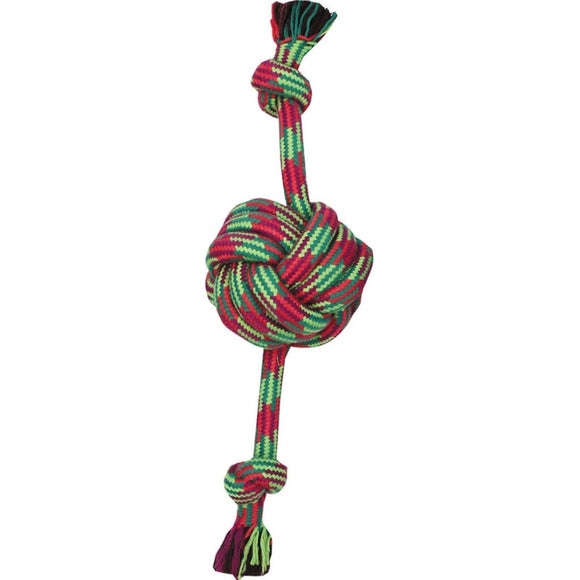 MAMMOTH EXTRA FRESH MONKEY FIST BALL W/ROPE (18 IN, GREEN/WHITE)