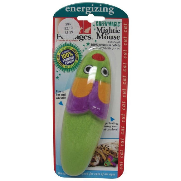 PETSTAGES GREEN MAGIC MIGHTIE MOUSE