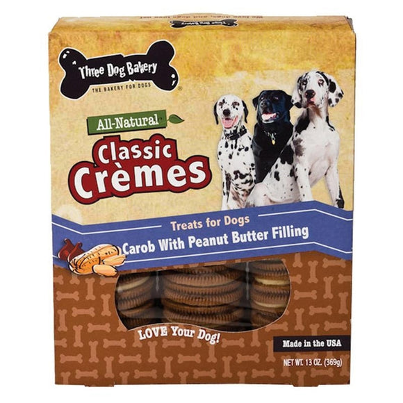 THREE DOG BAKERY CLASSIC CREMES CAROB COOKIES (13 oz)