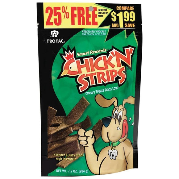 Pro Pac Chick'N'Strips Dog Treats (7.2-oz)