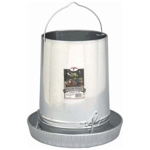 LITTLE GIANT HANGING POULTRY FEEDER W/PAN GALV (40 LB)