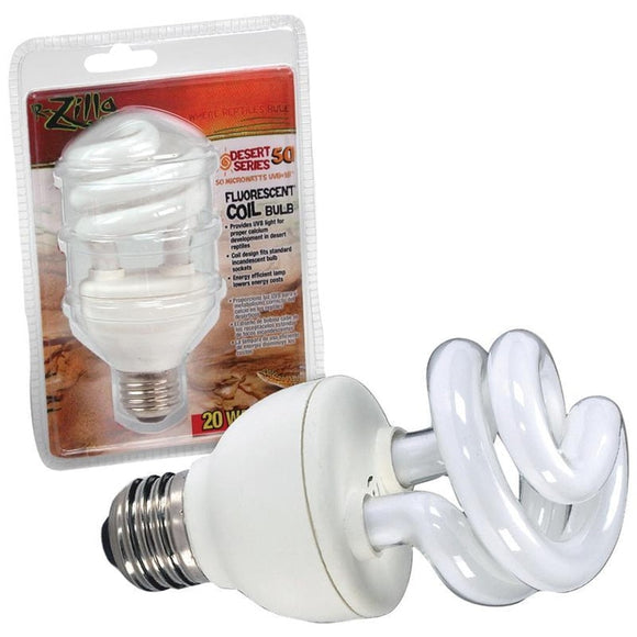Zilla Desert Series 50 UVB Fluorescent Coil Bulb (20 WATT)