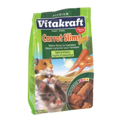 MINI SLIMS WITH CARROT FOR HAMSTERS (1.76 OZ, CARROT)