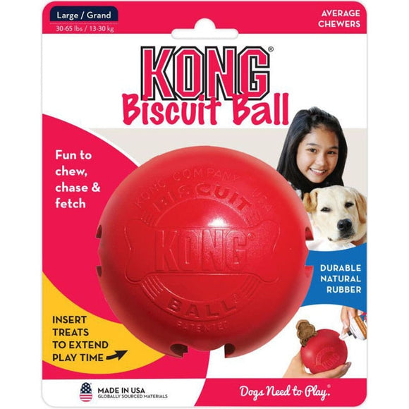 KONG BISCUIT BALL (LG, RED)