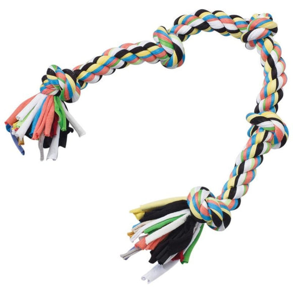 SPOT TUGGIN TEES 5-KNOT ROPE (25 IN, RAINBOW)
