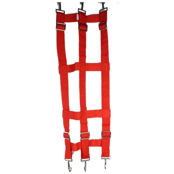 PARTRADE POLY WEB STALL GUARD (46X18 INCH, RED)