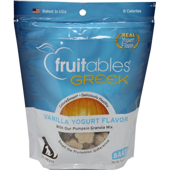 Fruitables Greek Vanilla Yogurt Flavor Baked Dog Treats