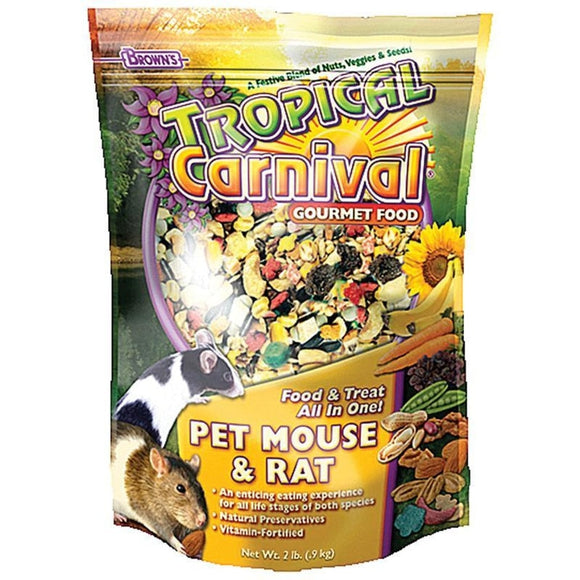 TROPICAL CARNIVAL GOURMET PET MOUSE/RAT FOOD (2 LB)