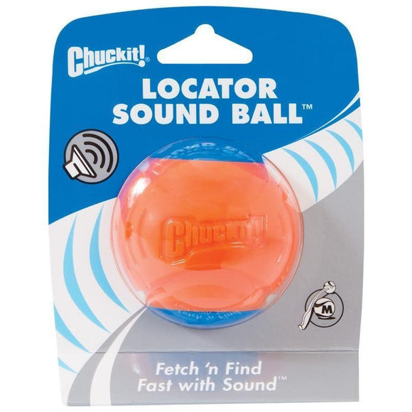 CHUCKIT! LOCATOR SOUND BALL (MD, BLUE/ORANGE)