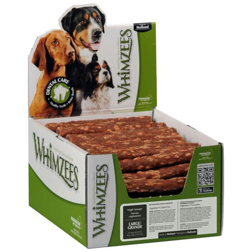 Whimzees Veggie Sausage Dental Chew Dog Treats (Large, Individual)
