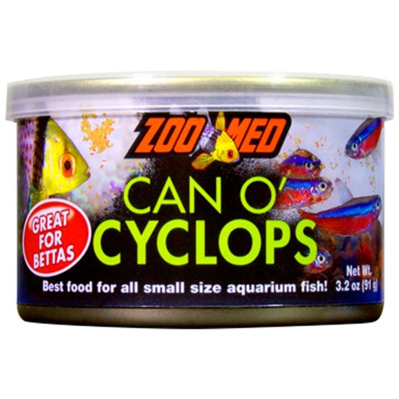 ZOO MED CAN O' CYCLOPS FOOD FOR SMALL FISH (3.2 OZ)
