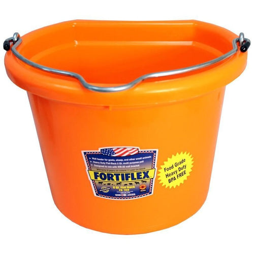 Fortiflex 8 Quart Flat Back Bucket (BLACK)