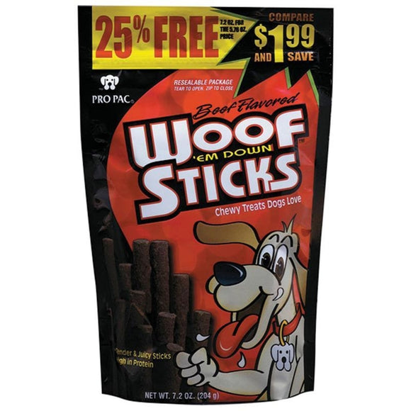 Pro Pac Woof Em Down Sticks Dog Treats (7.2-oz)
