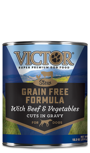 Victor Grain Free Formula with Beef and Vegetables Cuts in Gravy (13.2 oz)