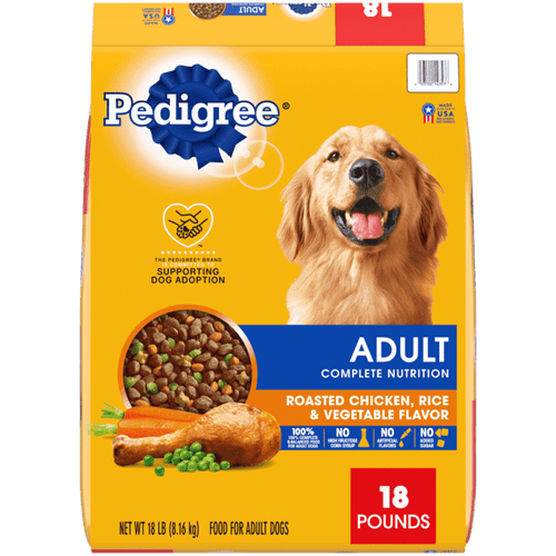 Pedigree Adult Complete Nutrition Roasted Chicken, Rice and Vegetable Flavor Dry Dog Food (50-lb)